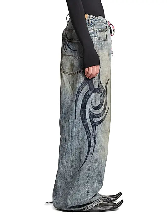 AZELIA© "FADED TRIBAL" JEANS