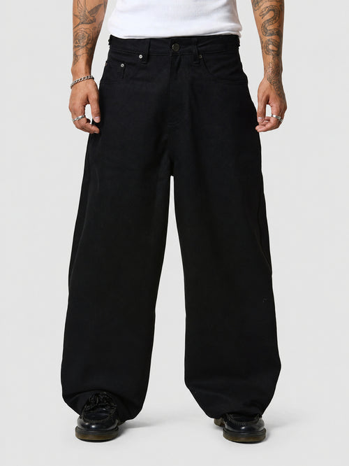 AZELIA© "BLACK" RAW DENIM JEANS