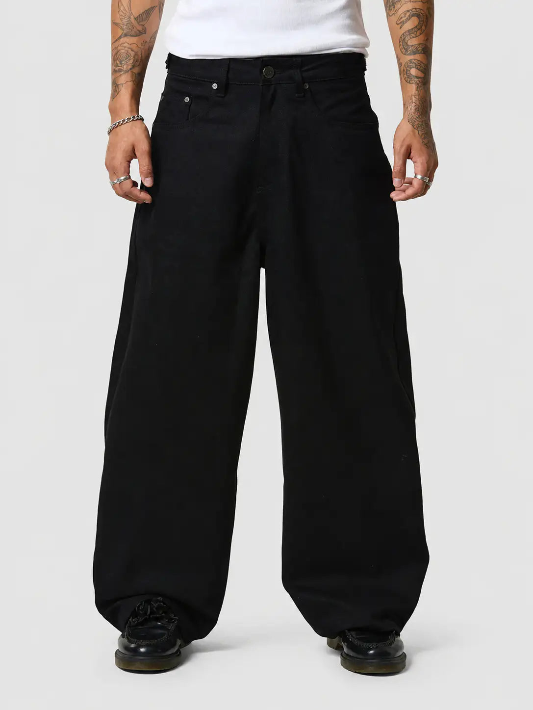 AZELIA© "BLACK" RAW DENIM JEANS