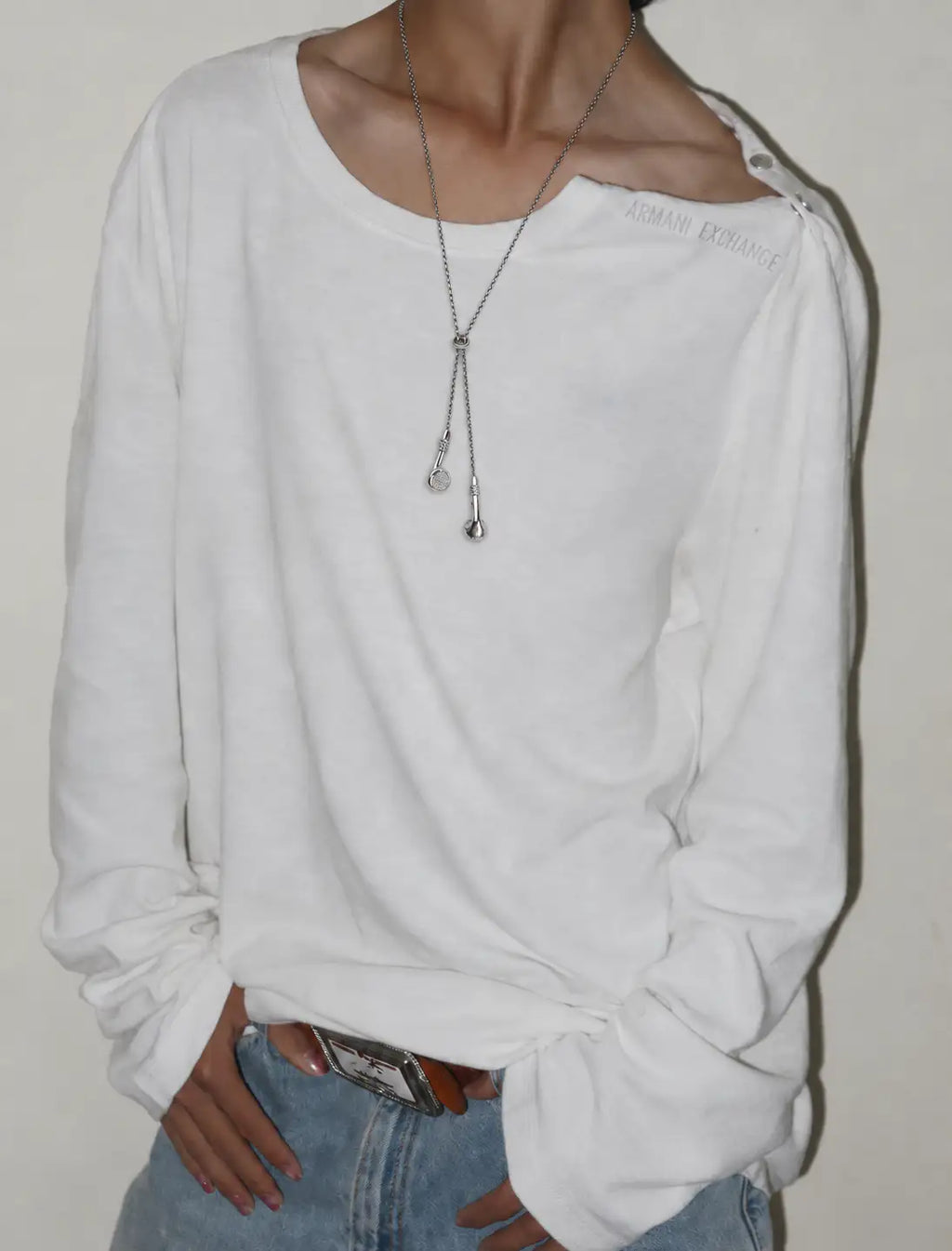 HEADPHONES NECKLACE SILVER