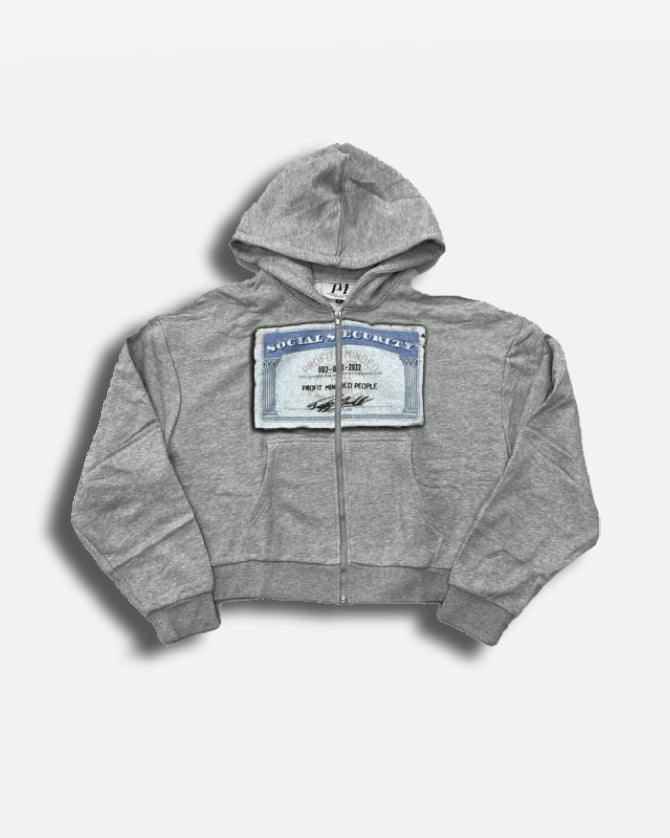 AZELIA© "GRAY" MONEY ZIPUP