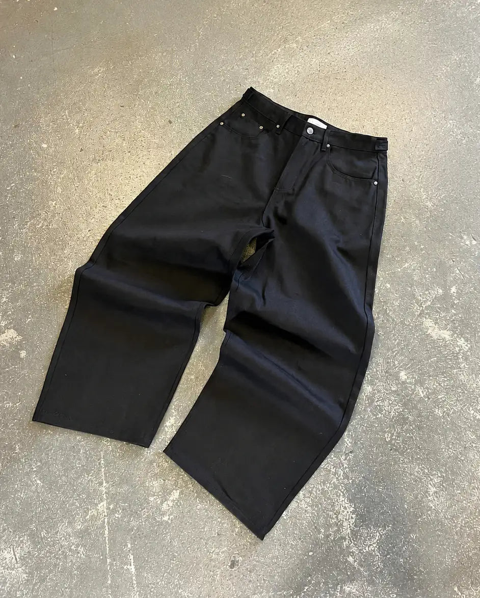 AZELIA© "BLACK" RAW DENIM JEANS