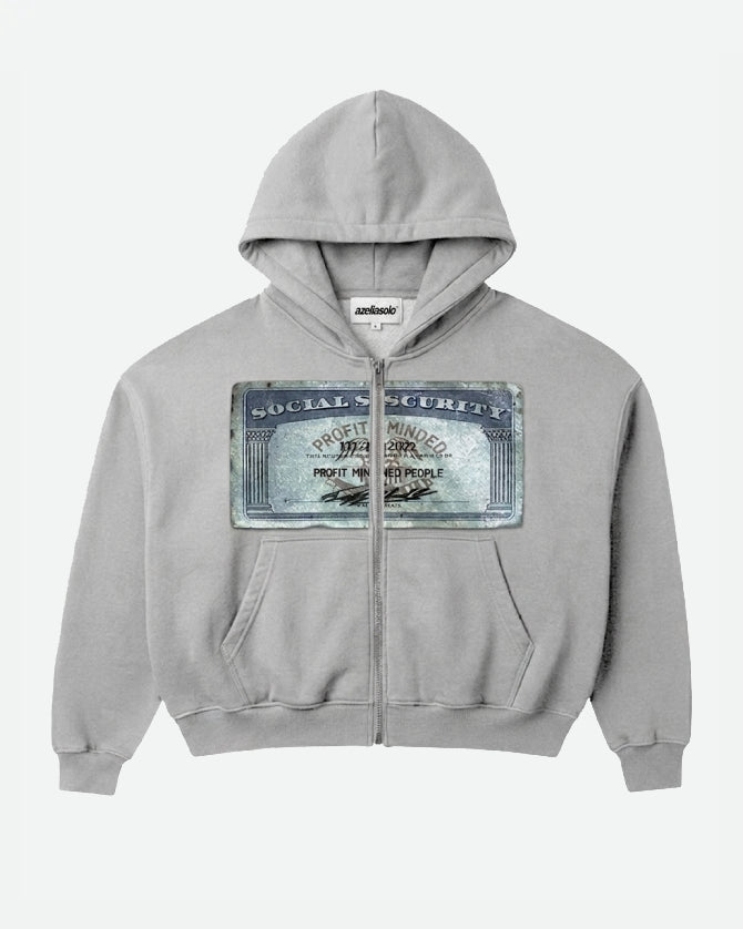 AZELIA© "GRAY" MONEY ZIPUP