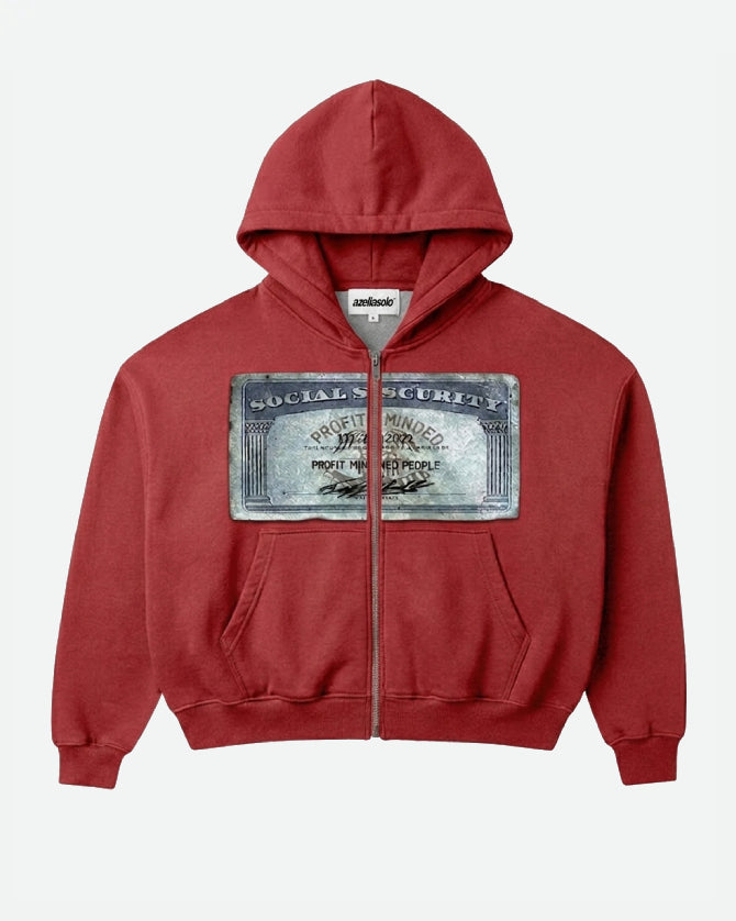 AZELIA© "RED" MONEY ZIPUP