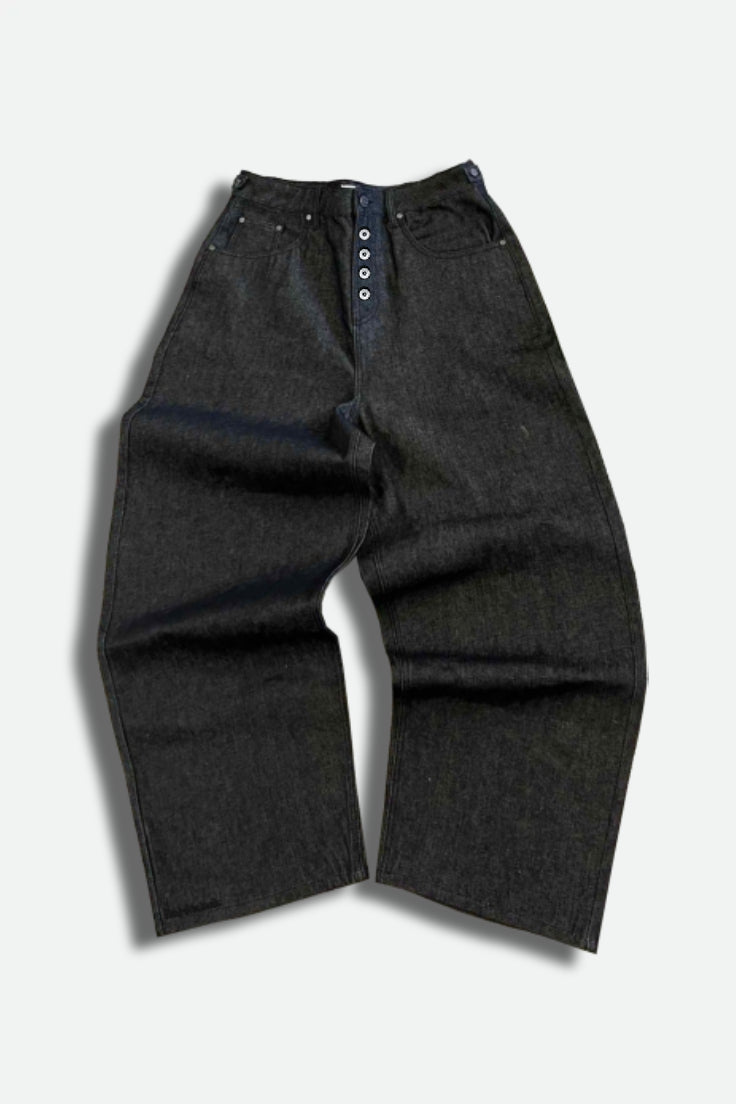 AZELIA© "BLACK" RAW DENIM JEANS