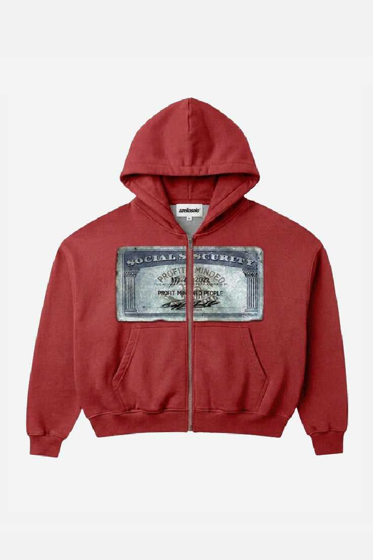 AZELIA© "RED" MONEY ZIPUP
