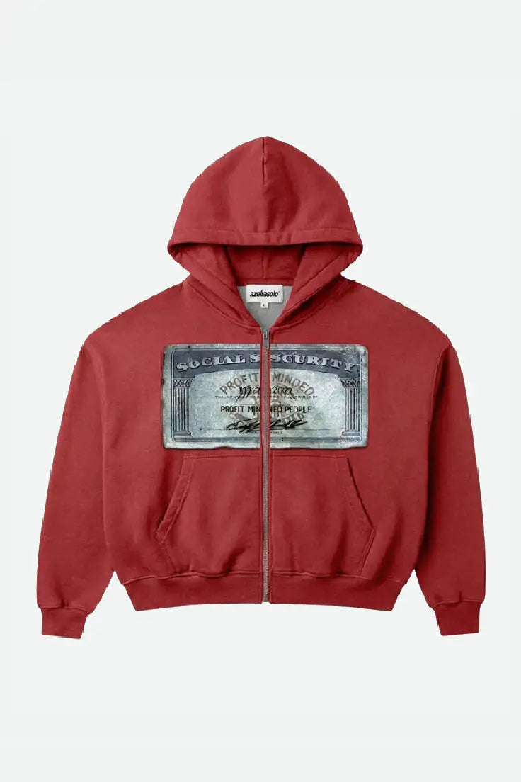 AZELIA© "RED" MONEY ZIPUP