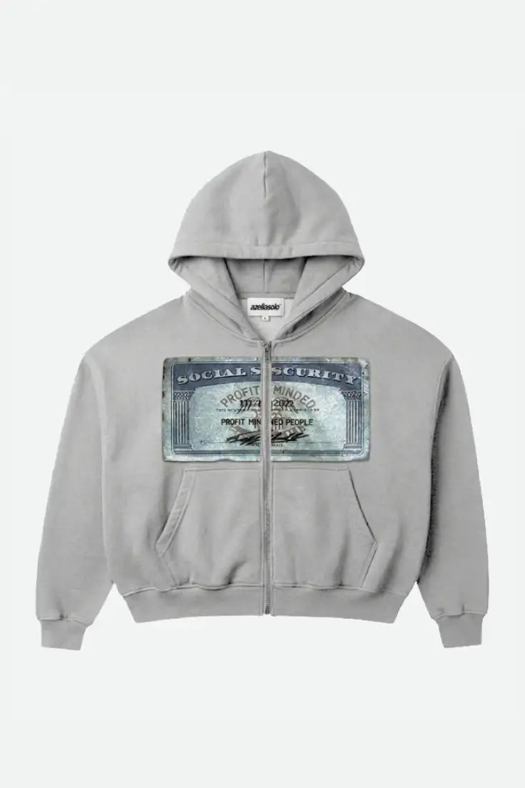 AZELIA© "GRAY" MONEY ZIPUP