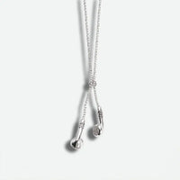 HEADPHONES NECKLACE SILVER