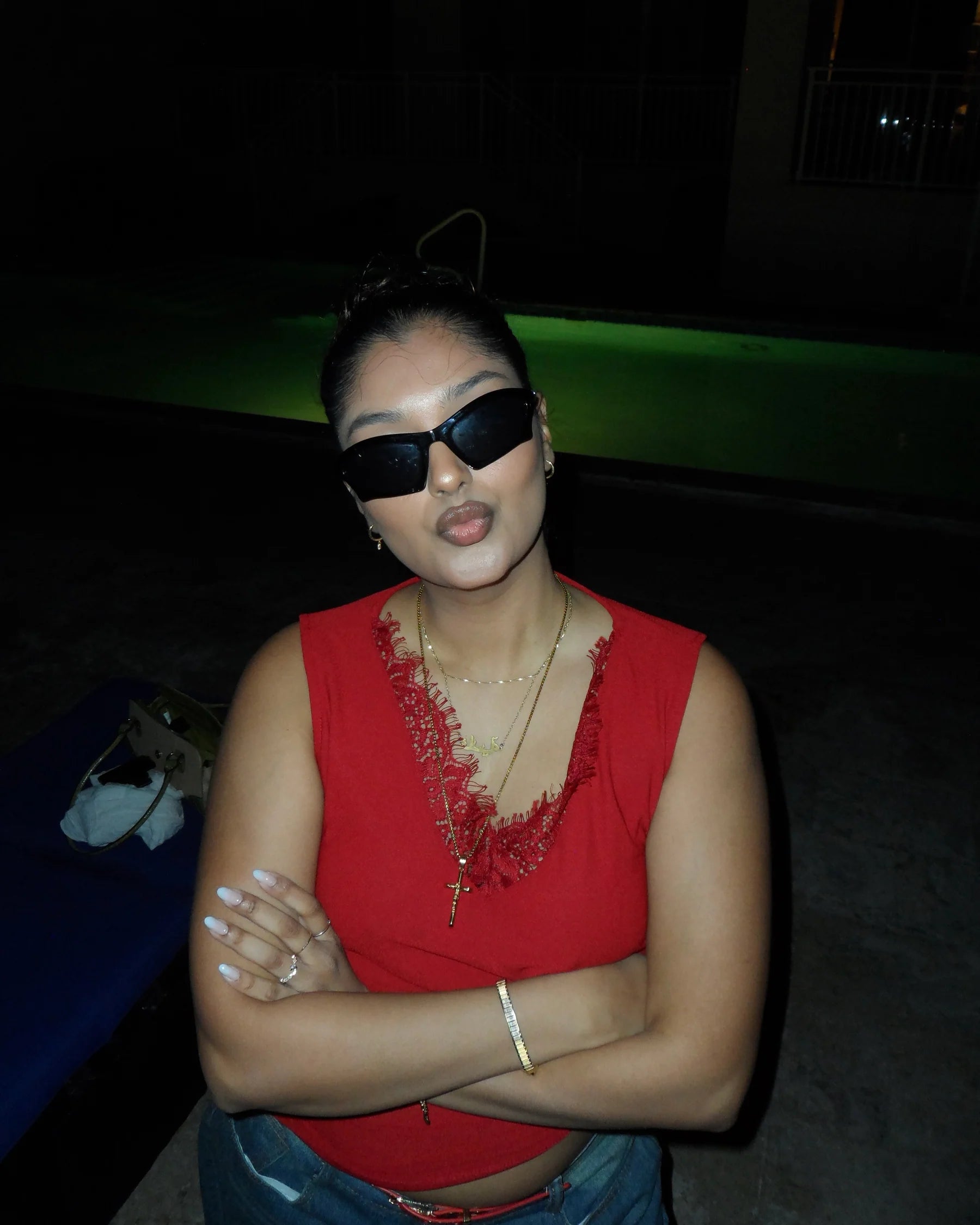 BLACK RETRO SPORT GLASSES