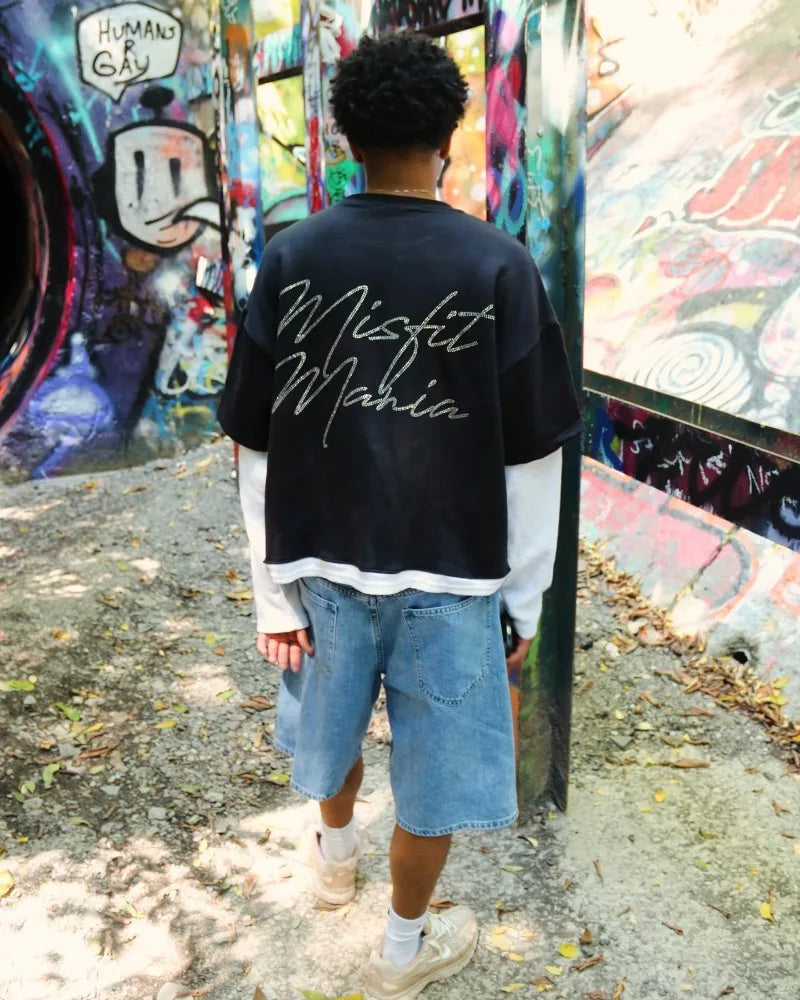 AZELIA© "BORN MISFIT" LAYERED TEE