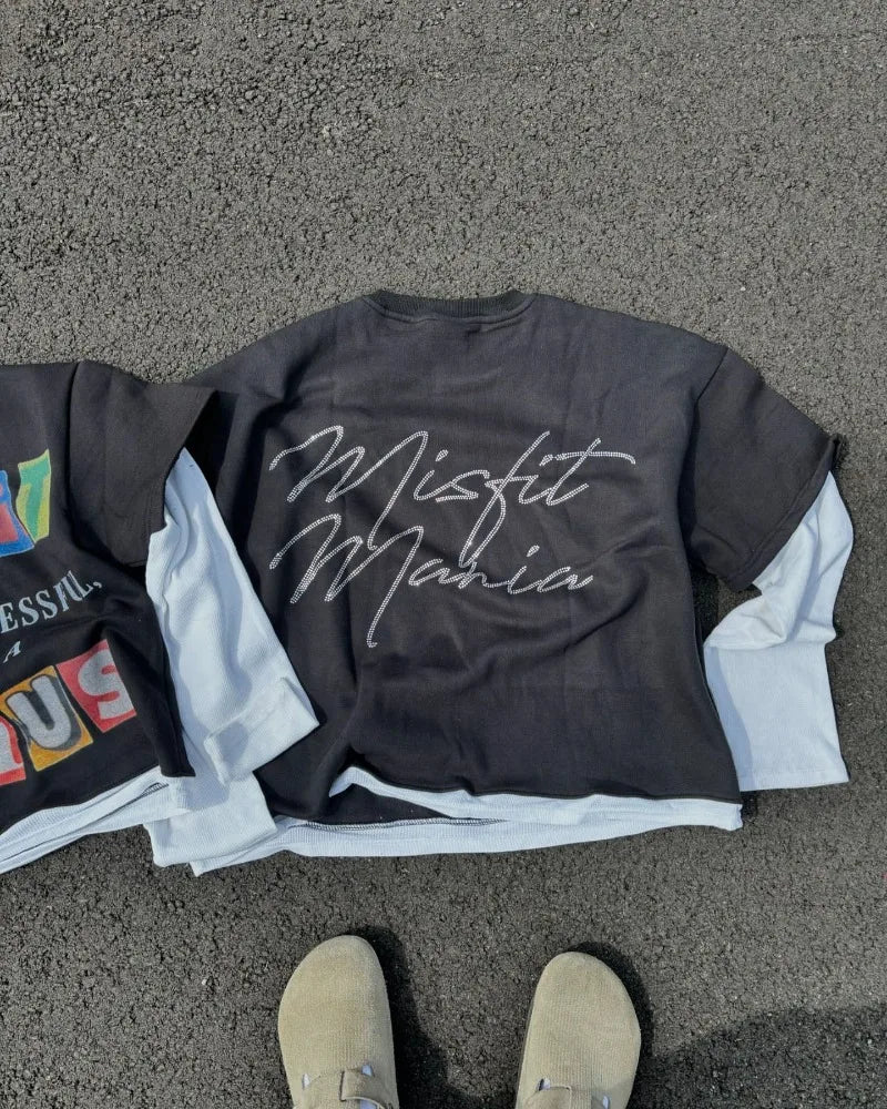 AZELIA© "BORN MISFIT" LAYERED TEE