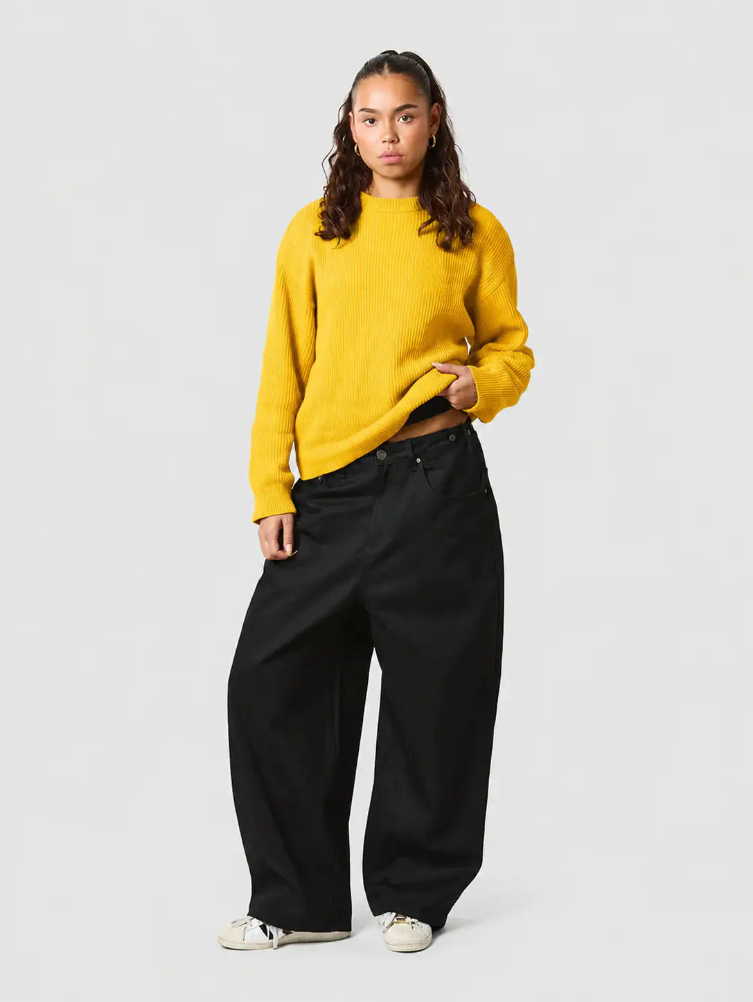 AZELIA© "BLACK" RAW DENIM JEANS
